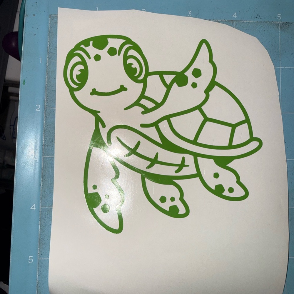 Green Turtle Vinyl Decal